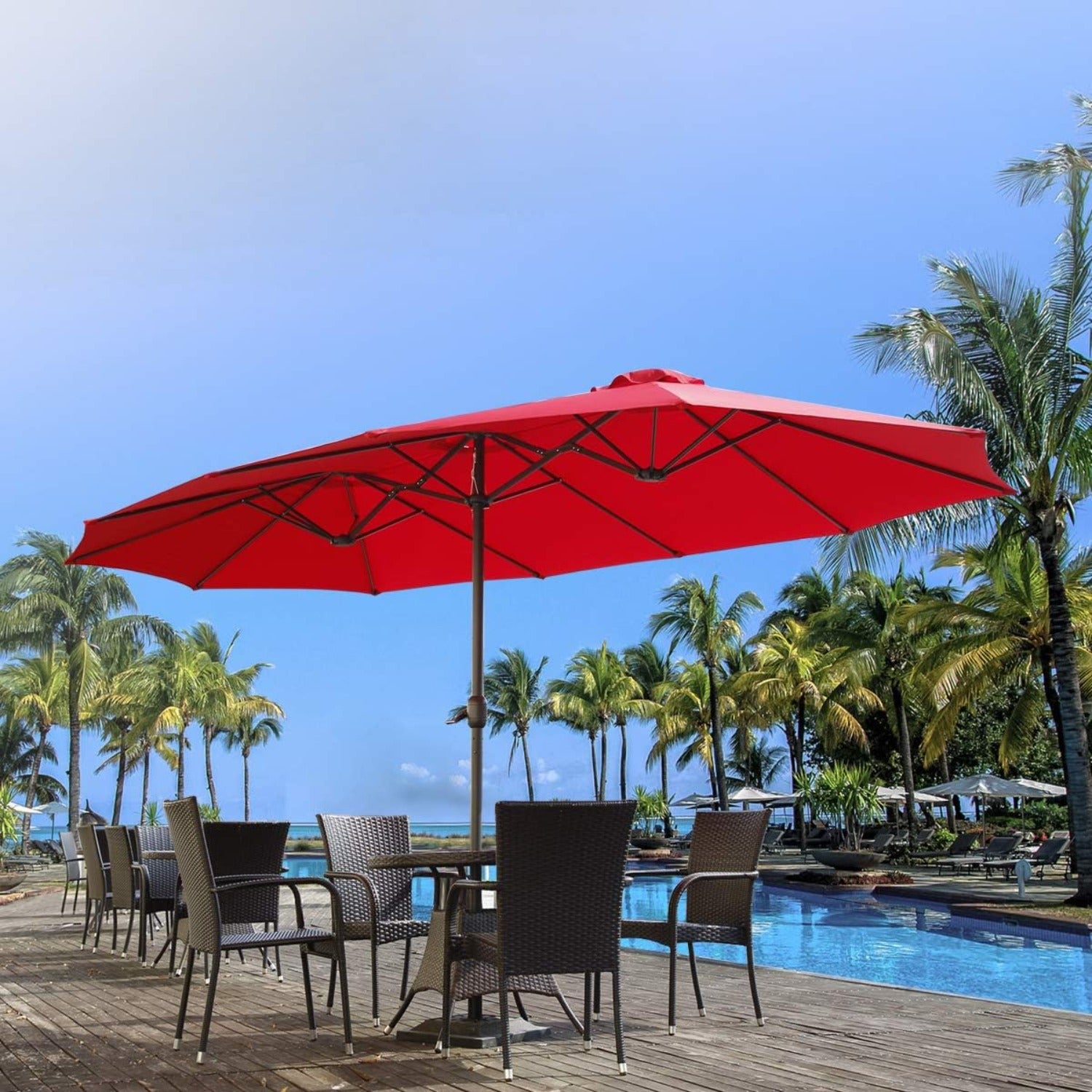 YODOLLA heavy-duty patio umbrella for outdoor tables